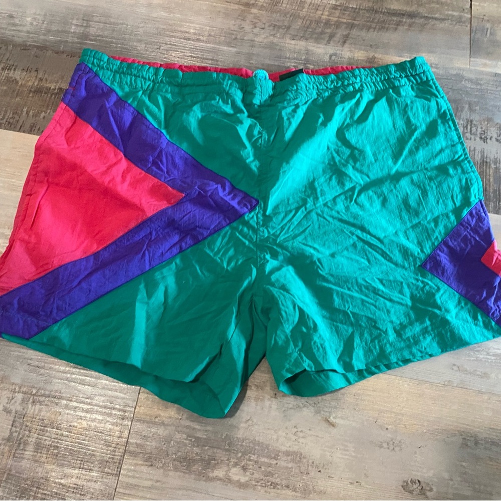 Dash Men's swim Shorts - Green, Red, and Purple